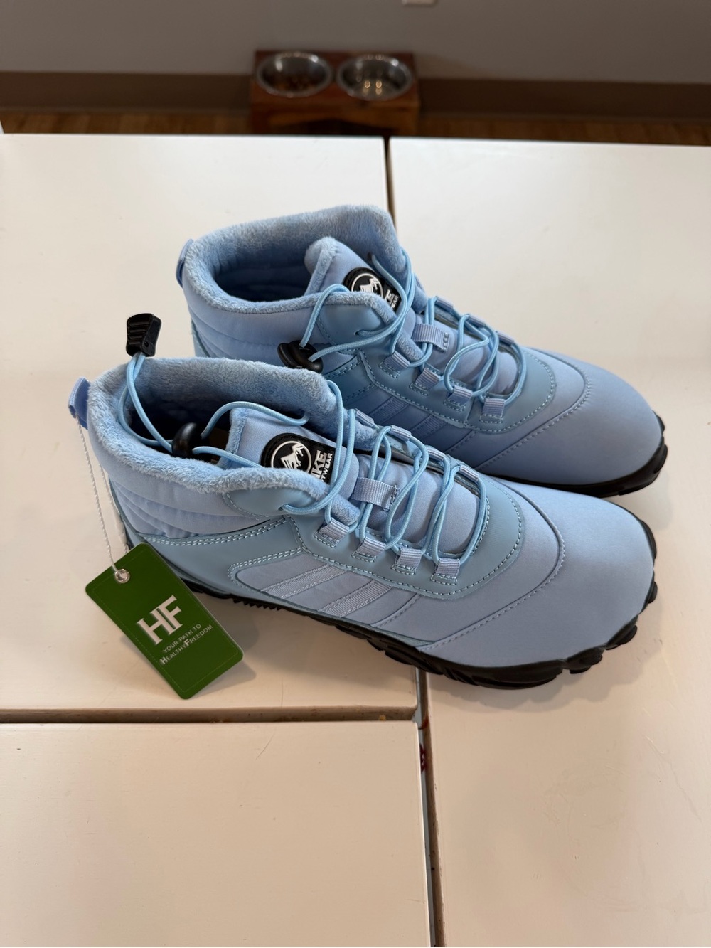 NWT Hike Footwear Light Blue Barefoot Style Hiking Boots Size 9 - Picture 1 of 7